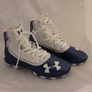 Under Armour Men's Highlight MC Football Cleats Size 11.5 White Blue Ankle